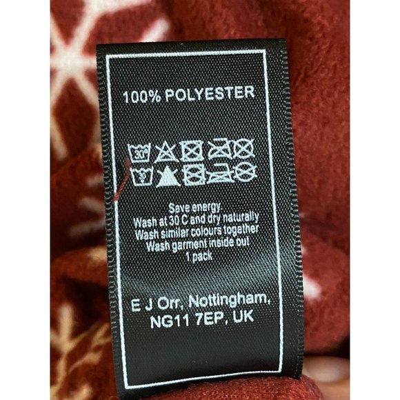 Men’s Festive Fun Pajama Lounge Christmas PJ Pants Snowflake Print Red Size L/XL - Picture 6 of 7